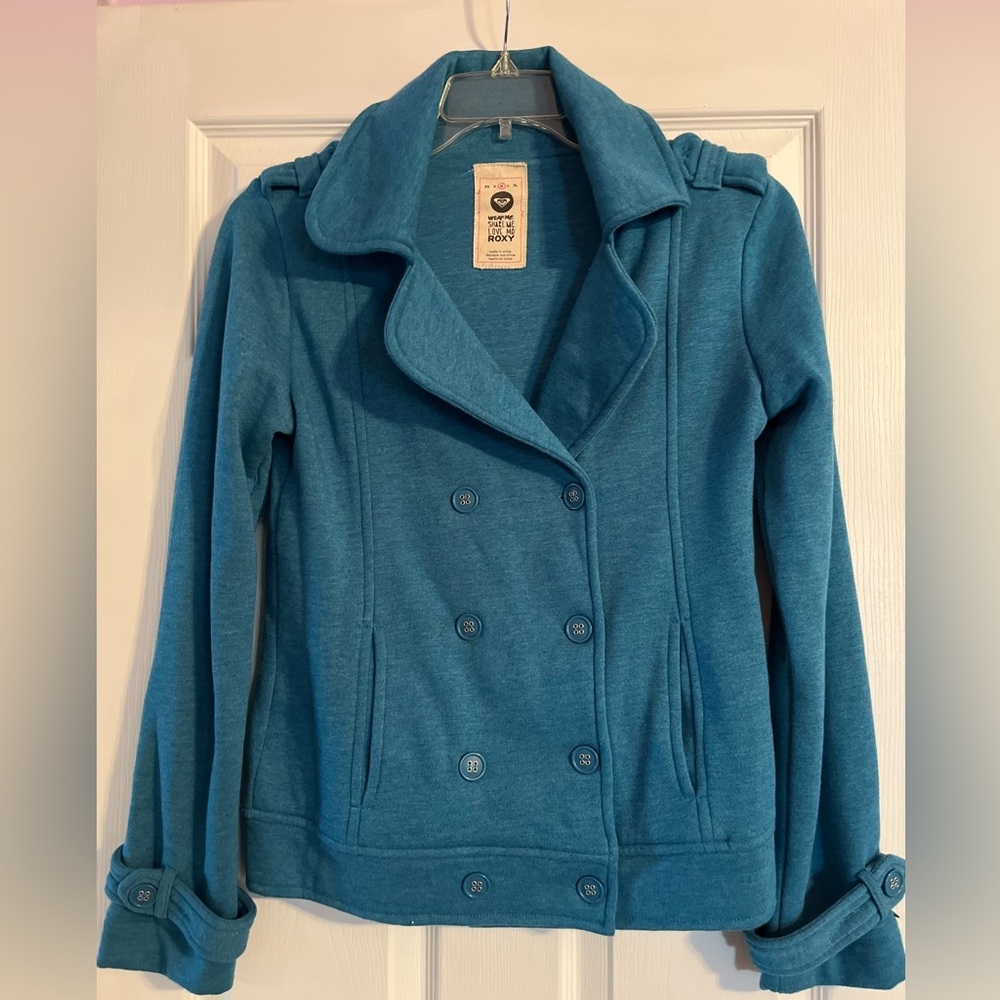 Roxy turquoise blue jacket. Size M